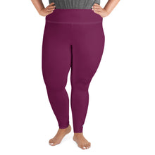 Sculpted Confidence: Plus Size Workout Leggings for Women - Tyrian Purple Exclusive Leggings Plus Size Solid Color Tights Womens