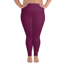 Sculpted Confidence: Plus Size Workout Leggings for Women - Tyrian Purple Exclusive Leggings Plus Size Solid Color Tights Womens