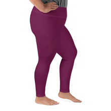Sculpted Confidence: Plus Size Workout Leggings for Women - Tyrian Purple Exclusive Leggings Plus Size Solid Color Tights Womens