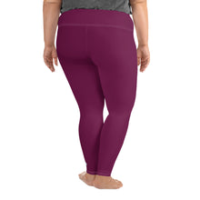 Sculpted Confidence: Plus Size Workout Leggings for Women - Tyrian Purple Exclusive Leggings Plus Size Solid Color Tights Womens