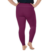 Sculpted Confidence: Plus Size Workout Leggings for Women - Tyrian Purple Exclusive Leggings Plus Size Solid Color Tights Womens