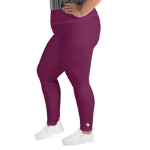 Sculpted Confidence: Plus Size Workout Leggings for Women - Tyrian Purple Exclusive Leggings Plus Size Solid Color Tights Womens