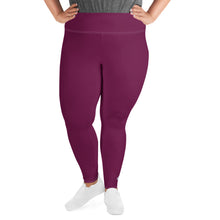 Sculpted Confidence: Plus Size Workout Leggings for Women - Tyrian Purple Exclusive Leggings Plus Size Solid Color Tights Womens