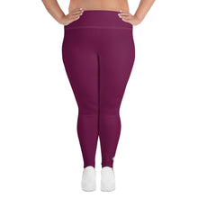 Sculpted Confidence: Plus Size Workout Leggings for Women - Tyrian Purple Exclusive Leggings Plus Size Solid Color Tights Womens