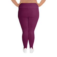 Sculpted Confidence: Plus Size Workout Leggings for Women - Tyrian Purple Exclusive Leggings Plus Size Solid Color Tights Womens