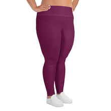 Sculpted Confidence: Plus Size Workout Leggings for Women - Tyrian Purple Exclusive Leggings Plus Size Solid Color Tights Womens