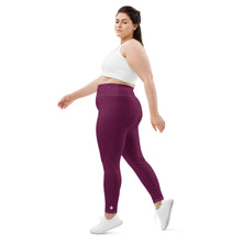 Sculpted Confidence: Plus Size Workout Leggings for Women - Tyrian Purple Exclusive Leggings Plus Size Solid Color Tights Womens