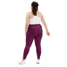 Sculpted Confidence: Plus Size Workout Leggings for Women - Tyrian Purple Exclusive Leggings Plus Size Solid Color Tights Womens