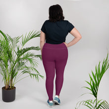 Sculpted Confidence: Plus Size Workout Leggings for Women - Tyrian Purple Exclusive Leggings Plus Size Solid Color Tights Womens