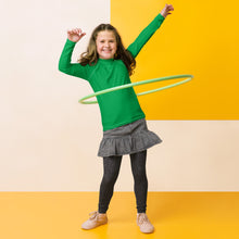 Solid Color Youth Rash Guard – Long Sleeve Top for Girls’ Active Days – Jade