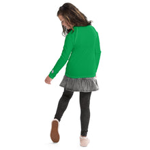 Solid Color Youth Rash Guard – Long Sleeve Top for Girls’ Active Days – Jade