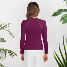 Solid Rash Guard for Girls – Youth Long Sleeve for Training & Play – Tyrian Purple