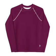 Solid Rash Guard for Girls – Youth Long Sleeve for Training & Play – Tyrian Purple