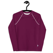 Solid Rash Guard for Girls – Youth Long Sleeve for Training & Play – Tyrian Purple