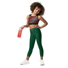 Solid Style: Girls' Active Leggings for Playful Days - Sherwood Forest Exclusive Girls Kids Leggings Solid Color