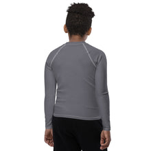 Solid Youth Rash Guard – Boys Long Sleeve Top for Fitness & Martial Arts – Charcoal