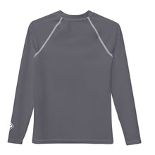 Solid Youth Rash Guard – Boys Long Sleeve Top for Fitness & Martial Arts – Charcoal