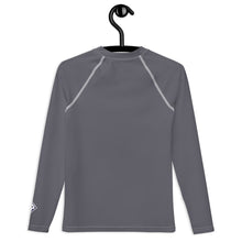 Solid Youth Rash Guard – Boys Long Sleeve Top for Fitness & Martial Arts – Charcoal