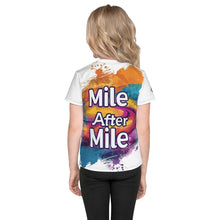 Speed Princess: Mile After Mile "RUN" Sprinter 001 Exclusive Girls Kids Rash Guard Running Short Sleeve Tees