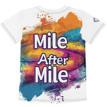 Speed Princess: Mile After Mile "RUN" Sprinter 001 Exclusive Girls Kids Rash Guard Running Short Sleeve Tees
