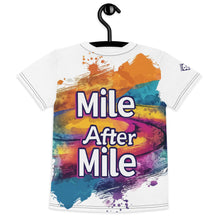 Speed Princess: Mile After Mile "RUN" Sprinter 001 Exclusive Girls Kids Rash Guard Running Short Sleeve Tees