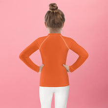Splash-Ready Style: Solid Color Rash Guards for Young Girls - Flamingo Exclusive Girls Kids Long Sleeve Rash Guard Solid Color Swimwear