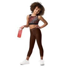 Sporty Staples: Solid Color Leggings for Active Girls - Chocolate Exclusive Girls Kids Leggings Solid Color