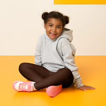 Sporty Staples: Solid Color Leggings for Active Girls - Chocolate Exclusive Girls Kids Leggings Solid Color