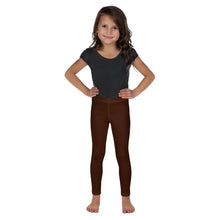 Sporty Staples: Solid Color Leggings for Active Girls - Chocolate Exclusive Girls Kids Leggings Solid Color