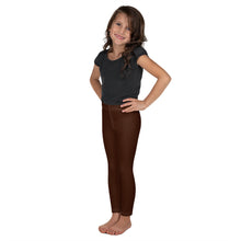 Sporty Staples: Solid Color Leggings for Active Girls - Chocolate Exclusive Girls Kids Leggings Solid Color