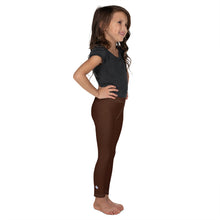 Sporty Staples: Solid Color Leggings for Active Girls - Chocolate Exclusive Girls Kids Leggings Solid Color