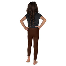 Sporty Staples: Solid Color Leggings for Active Girls - Chocolate Exclusive Girls Kids Leggings Solid Color