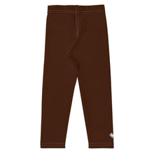 Sporty Staples: Solid Color Leggings for Active Girls - Chocolate Exclusive Girls Kids Leggings Solid Color
