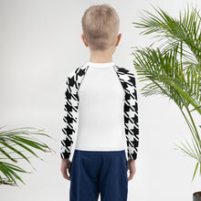 Stand Out on the Mat: Houndstooth Boy's Long Sleeve BJJ Rash Guard Boys Exclusive Houndstooth Kids Long Sleeve Rash Guard