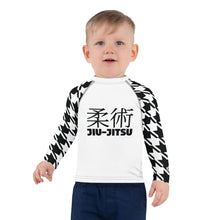 Stand Out on the Mat: Houndstooth Boy's Long Sleeve BJJ Rash Guard Boys Exclusive Houndstooth Kids Long Sleeve Rash Guard
