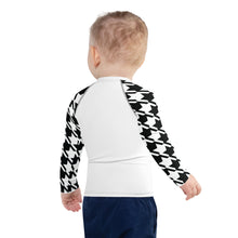 Stand Out on the Mat: Houndstooth Boy's Long Sleeve BJJ Rash Guard Boys Exclusive Houndstooth Kids Long Sleeve Rash Guard