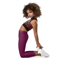 Stay Playful: Solid Color Leggings for Active Girls - Tyrian Purple Exclusive Girls Kids Leggings Solid Color