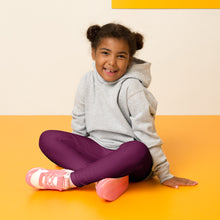 Stay Playful: Solid Color Leggings for Active Girls - Tyrian Purple Exclusive Girls Kids Leggings Solid Color