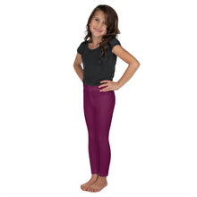 Stay Playful: Solid Color Leggings for Active Girls - Tyrian Purple Exclusive Girls Kids Leggings Solid Color