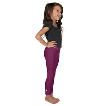 Stay Playful: Solid Color Leggings for Active Girls - Tyrian Purple Exclusive Girls Kids Leggings Solid Color