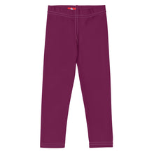 Stay Playful: Solid Color Leggings for Active Girls - Tyrian Purple Exclusive Girls Kids Leggings Solid Color