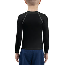 Street-Ready Style: Boys' Solid Color Rash Guards for Fun - Noir Boys Exclusive Kids Long Sleeve Rash Guard Solid Color