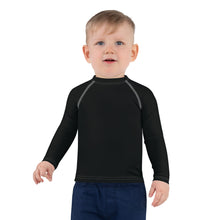Street-Ready Style: Boys' Solid Color Rash Guards for Fun - Noir Boys Exclusive Kids Long Sleeve Rash Guard Solid Color