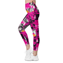 Streetwise Strides: Women's Running Leggings with Pockets - Urban Decay 002 Exclusive Leggings Pockets Running Tights Womens