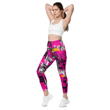Streetwise Strides: Women's Running Leggings with Pockets - Urban Decay 002 Exclusive Leggings Pockets Running Tights Womens