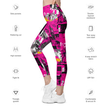 Streetwise Strides: Women's Running Leggings with Pockets - Urban Decay 002 Exclusive Leggings Pockets Running Tights Womens