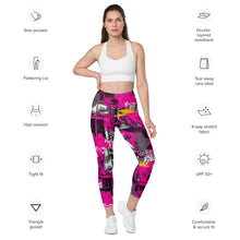 Streetwise Strides: Women's Running Leggings with Pockets - Urban Decay 002 Exclusive Leggings Pockets Running Tights Womens