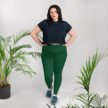 Stretch in Style: Plus Size Workout Leggings for Her - Sherwood Forest Exclusive Leggings Plus Size Solid Color Tights Womens