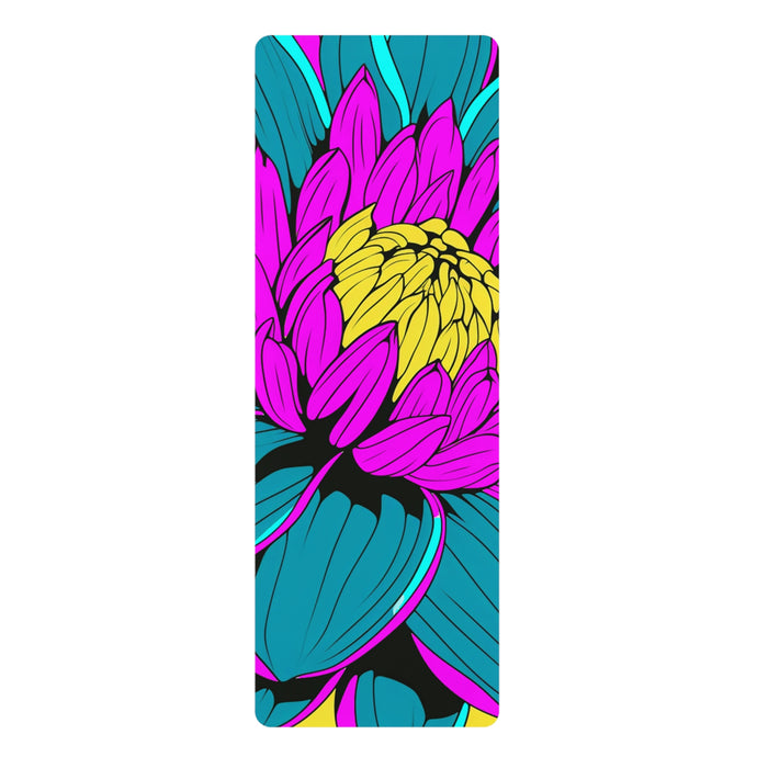 Strike a Pose on a Pop Art Yoga Mat: Inspired by Roy Lichtenstein's Dahlia 001 Dahlia Exclusive Home & Living Pop Art Rugs & Mats Sports Sublimation Yoga Yoga Mat