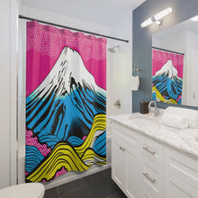 Stunning Mt Fuji Pop Art Shower Curtain - Enhance Your Bathroom Décor 002 Bath Bathroom Exclusive Home & Living Indoor Shower Shower Curtain